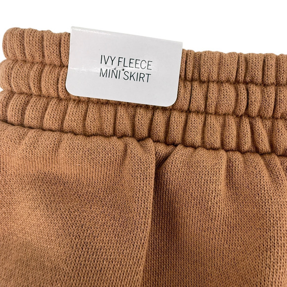 Victorias Secret PINK Ivy Fleece Mini Skirt Skort Size XS New Brown Varsity Cozy - Picture 8 of 10